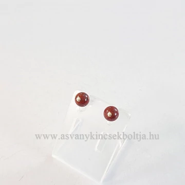 Breccsa jáspis pötty fülbevaló 6 mm Breccsa jáspis pötty fülbevaló 6 mm