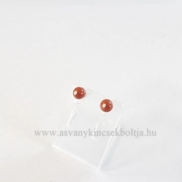 Vörös jáspis pötty fülbevaló 6 mm Vörös jáspis pötty fülbevaló 6 mm