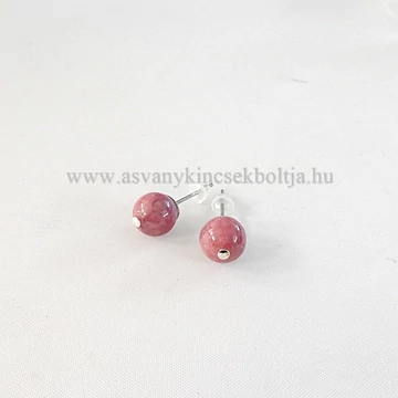Rodonit pötty fülbevaló 8 mm Rodonit pötty fülbevaló 8 mm