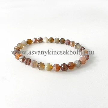Botswana achát női - férfi karkötő 6 mm Botswana achát női - férfi karkötő 6 mm