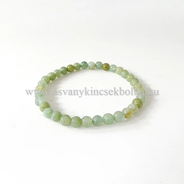 Burmai jáde női-férfi karkötő 6 mm Burmai jáde női-férfi karkötő 6 mm