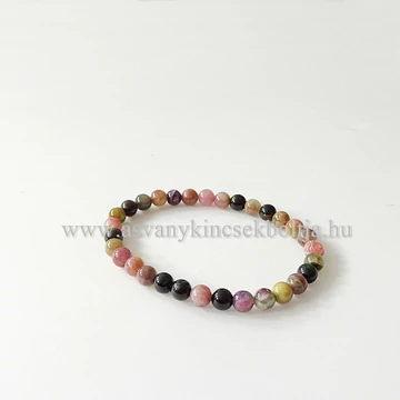 Színes turmalin karkötő 6 mm