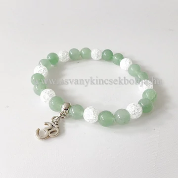 Aventurin  karkötő repesztett hegyiristállyal 8 mm