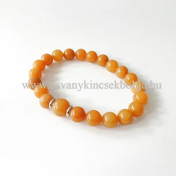 Narancs aventurin  karkötő 8 mm