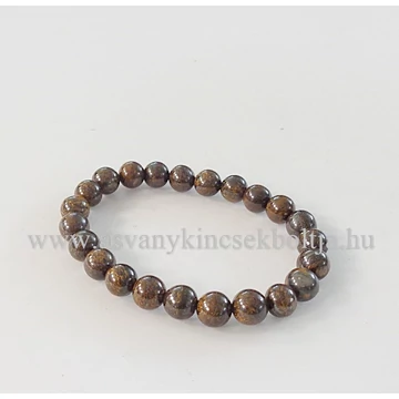 Bronzit női-férfi karkötő 8 mm Bronzit női-férfi karkötő 8 mm
