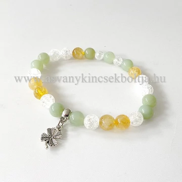 Citrin-Hegyikristály-Jáde karkötő 8 mm Citrin-Hegyikristály-Jáde karkötő 8 mm