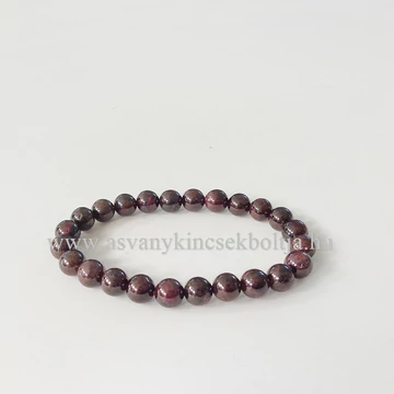 Gránát női-férfi karkötő 8 mm