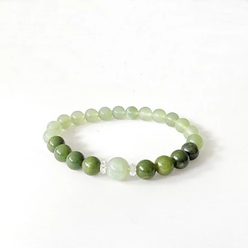 Jáde - kanadai jáde karkötő 8 mm Jáde - kanadai jáde karkötő 8 mm