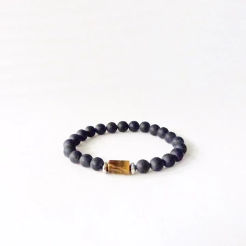 Ónix - tigrisszem női-férfi karkötő 8 mm Ónix - tigrisszem női-férfi karkötő 8 mm