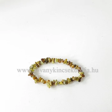 Grosszulár gránát szemcsés karkötő