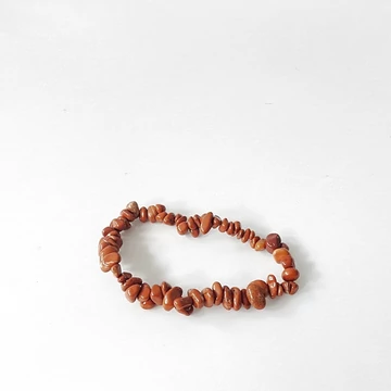 Vörös jáspis szemcsés karkötő Vörös jáspis szemcsés karkötő