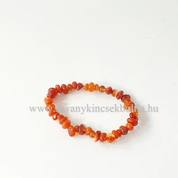 Karneol szemcsés karkötő