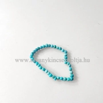 Türkiz kékesebb szemcsés karkötő