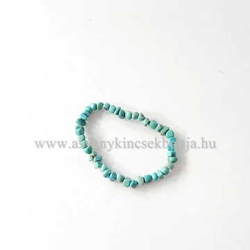 Türkiz kékes-zöld szemcsés karkötő