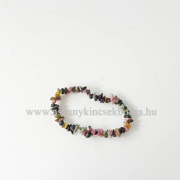 Színes turmalin szemcsés karkötő