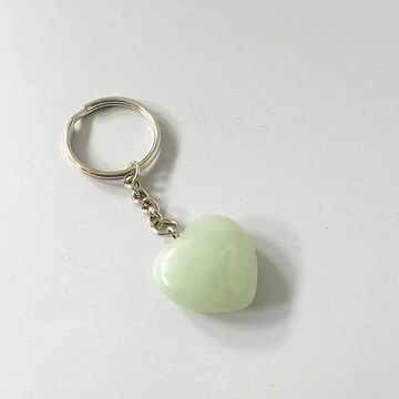 Kulcstartó jáde szív