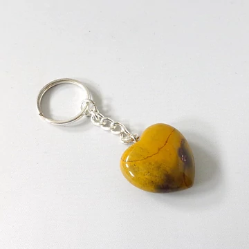 Kulcstartó mokait jáspis szív