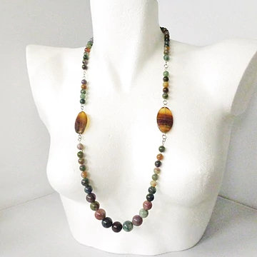 Egyedi Indiai achát lánc 80 cm Egyedi Indiai achát lánc 80 cm