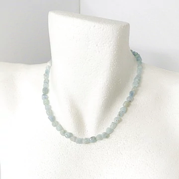 Akvamarin nugget lánc 42 cm