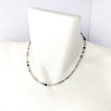 Fluorit fazettált lánc 4 mm 42 cm Fluorit fazettált lánc 4 mm 42 cm