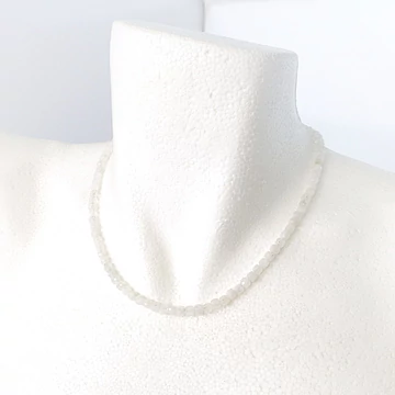 Fazettált szivárvány holdkő kocka lánc 4 mm 42 cm