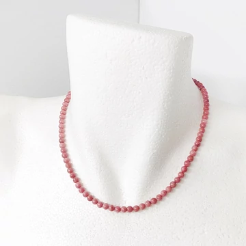 Rodonit lánc 4 mm 42 cm - prémium Rodonit lánc 4 mm 42 cm - prémium