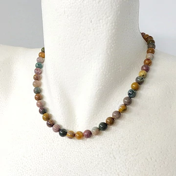 Óceán jáspis lánc 8 mm 42 cm Óceán jáspis lánc 8 mm 42 cm