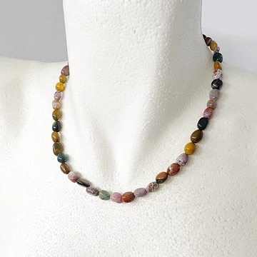 Óceán jáspis nugget lánc 42 cm Óceán jáspis nugget lánc 42 cm