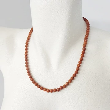 Vörös jáspis női - férfi lánc 6 mm 50 cm Vörös jáspis női - férfi lánc 6 mm 50 cm