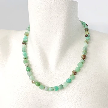 Krizopráz nagy nugget lánc 50 cm