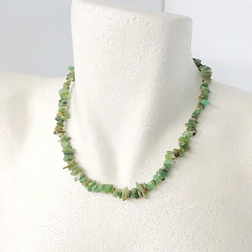 Krizopráz szemcsés lánc 45 cm