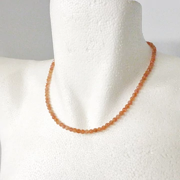 Napkő fazettált lánc 4mm 43 cm Napkő fazettált lánc 4mm 43 cm