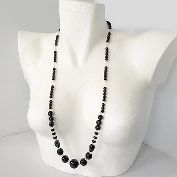 Ónix - hegyikristály egyedi lánc 80 cm Ónix - hegyikristály egyedi lánc 80 cm