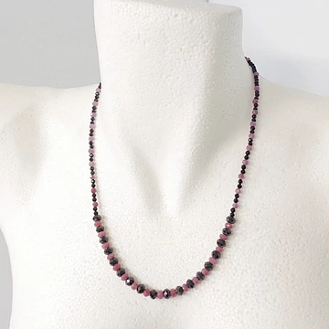 Fazettált spinell - rubin lánc 50 cm Fazettált spinell - rubin lánc 50 cm