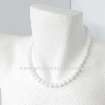 Tejkvarc lánc 8 mm 42 cm Tejkvarc lánc 8 mm 42 cm