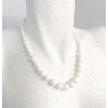 Tejkvarc lánc növekvő szemű 50 cm Tejkvarc lánc növekvő szemű 50 cm