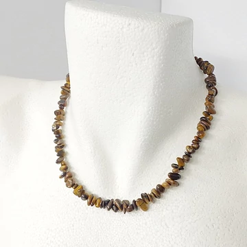 Tigrisszem szemcsés lánc 45 cm