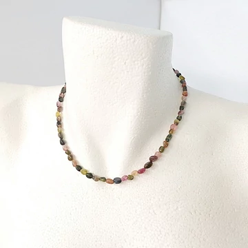 Színes turmalin nugget lánc 42 cm