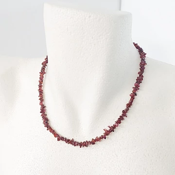 Gránát szemcsés lánc 45 cm