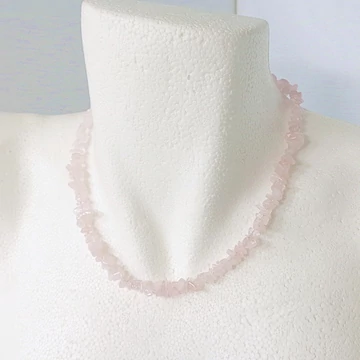 Rózsakvarc szemcsés lánc 45 cm Rózsakvarc szemcsés lánc 45 cm