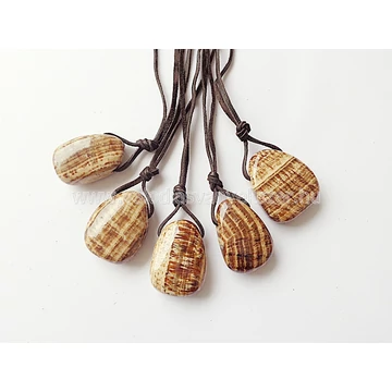 Aragonit átfúrt medálok