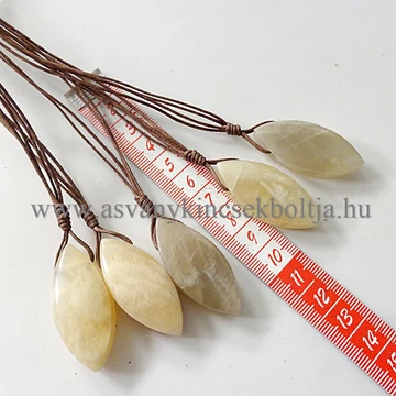 Holdkő navett medál 50 cm dupla viaszolt szálon