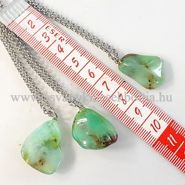 Krizopráz medál 50 cm nemesacél láncon