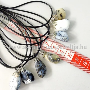 Merlinit kavics medál 45 cm  viaszolt szálon Merlinit kavics medál 45 cm  viaszolt szálon