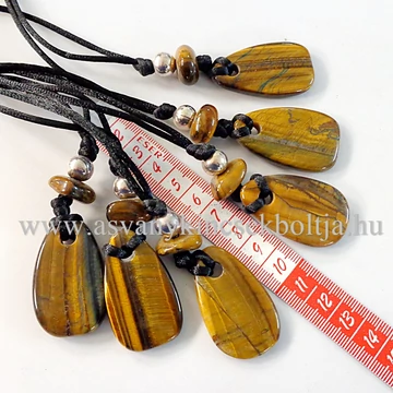 Tigrisszem nagy lapos medál belebújós