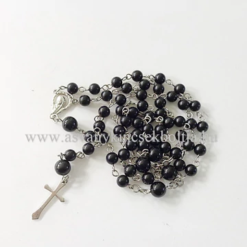 Fekete obszidián rózsafüzér