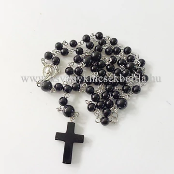 Fekete obszidián rózsafüzér 7900