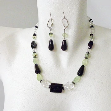 Hegyikristály - prehnit - ónix szett