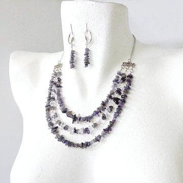 Kordierit - iolit szett hegyikristállyal