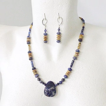 Szodalit - képjáspis egyedi szett